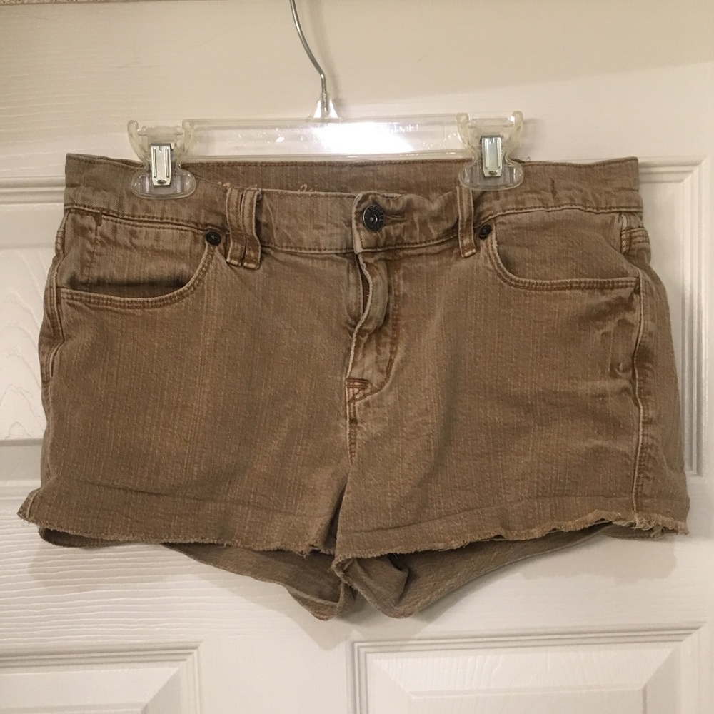 Camel Denim Shorts
